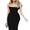 Black, variant on LYMAYTER Spaghetti Strap Dress for Women's Backless Maxi Dress High Sides Slit Knit Dresses S-L