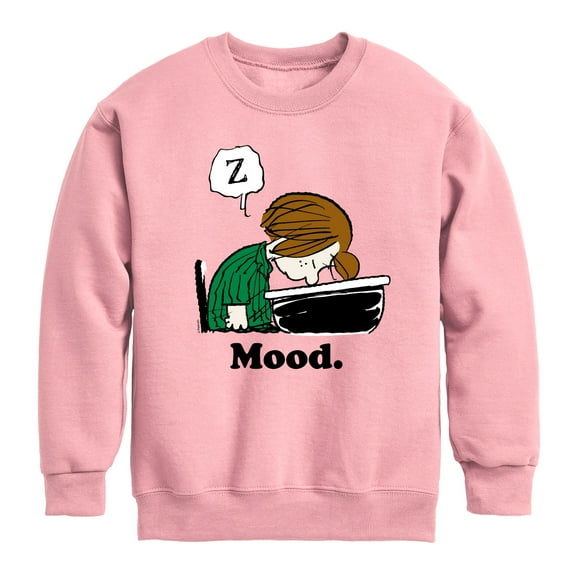 Peanuts - Peppermint Patty Mood - Toddler & Youth Crewneck Fleece Sweatshirt