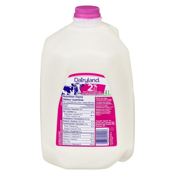 Dairyland 2% Partly Skimmed Milk, 4 L