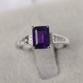 thumbnail image 4 of HeartsAndYou 2ct Natural Amethyst Diamond Solitaire Filigree Accent Ring 14k SOLID White Gold, 4 of 8