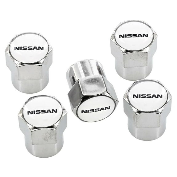 Nissan New Logo Tire Valve Caps Set (Chrome)
