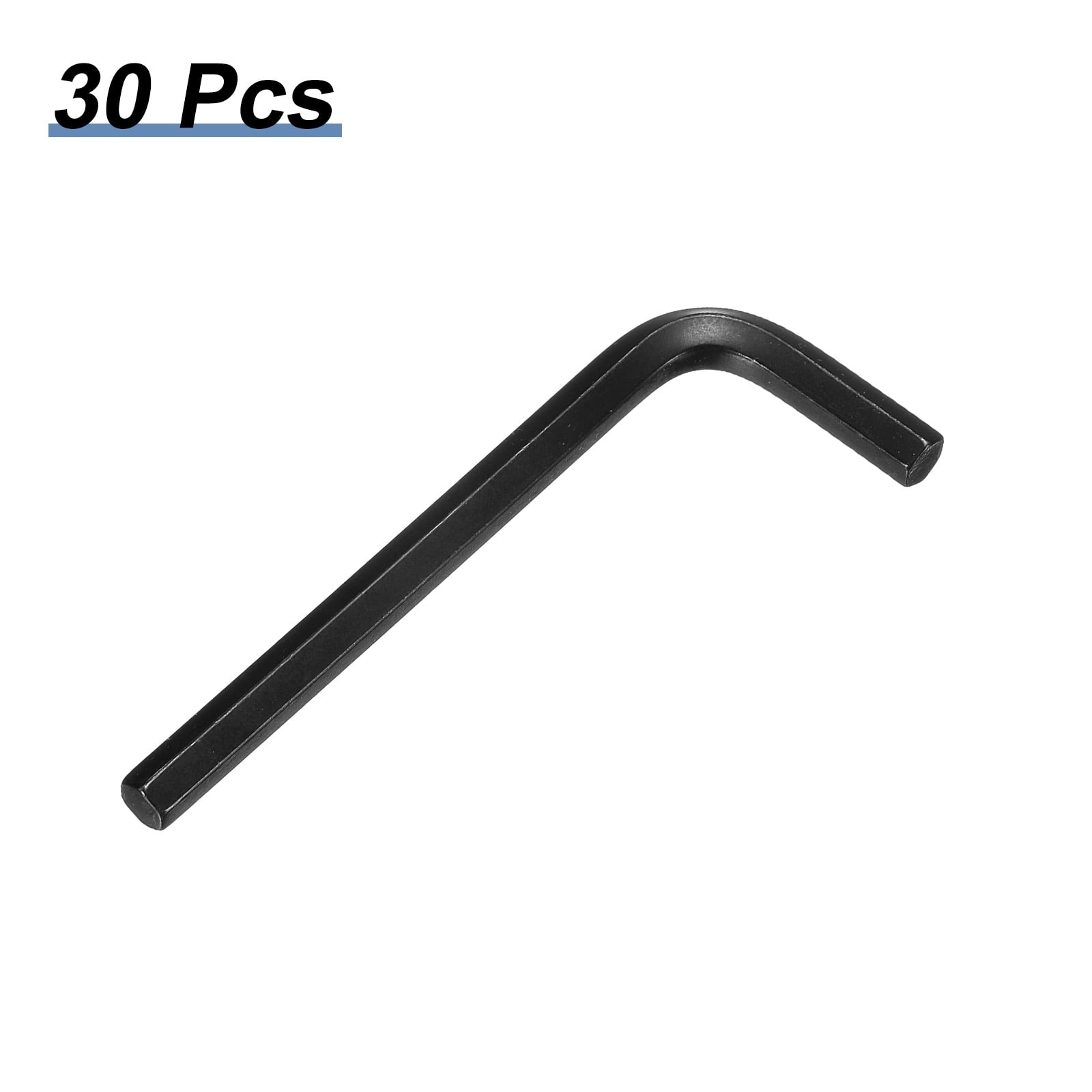 Uxcell 30pcs Hex Key Wrench 7/32" 45# Carbon Steel L-Shape Hexagon SAE Wrenches Repairing Tool for Home DIY Bike Motorcycle Repair, Black