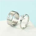thumbnail image 1 of Anillos de acero inoxidable con diseño de cerdo de dibujos animados, ajustables, para parejas, para mujeres y hombres, joyería para bodas, regalos de fiesta, juego de 2 piezas, 1 of 4