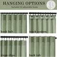 thumbnail image 4 of Topfinel SageGreen Linen Curtains 90 Inch Long for Living Room,Back Tab Light Filtering Drape with Hooks,Semi Sheer Lightweight Curtains for Bedroom,Set of 2, 4 of 7