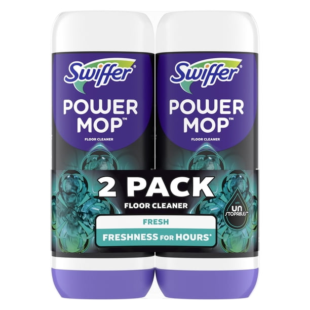 Solución para limpieza de pisos Swiffer PowerMop 750 ml, paquete de 2