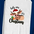 thumbnail image 5 of Blue Plaid Family Matching Christmas Pajamas with Holiday Cow Design, Sizes NB to 6XL with Pet Outfit, 5 of 7