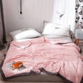 thumbnail image 4 of RBCKVXZ Summer Cooling Blanket, Breathable Lightweight Throw Blanket for Hot Sleepers, Bedding Clearance, 52"x40", Pink, 4 of 9