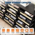 thumbnail image 6 of OUTGOODS 12 Drawer Dresser, Modern Farmhouse Rattan & Wood Chest, 63" Long, Anti-Tip, 6 of 7