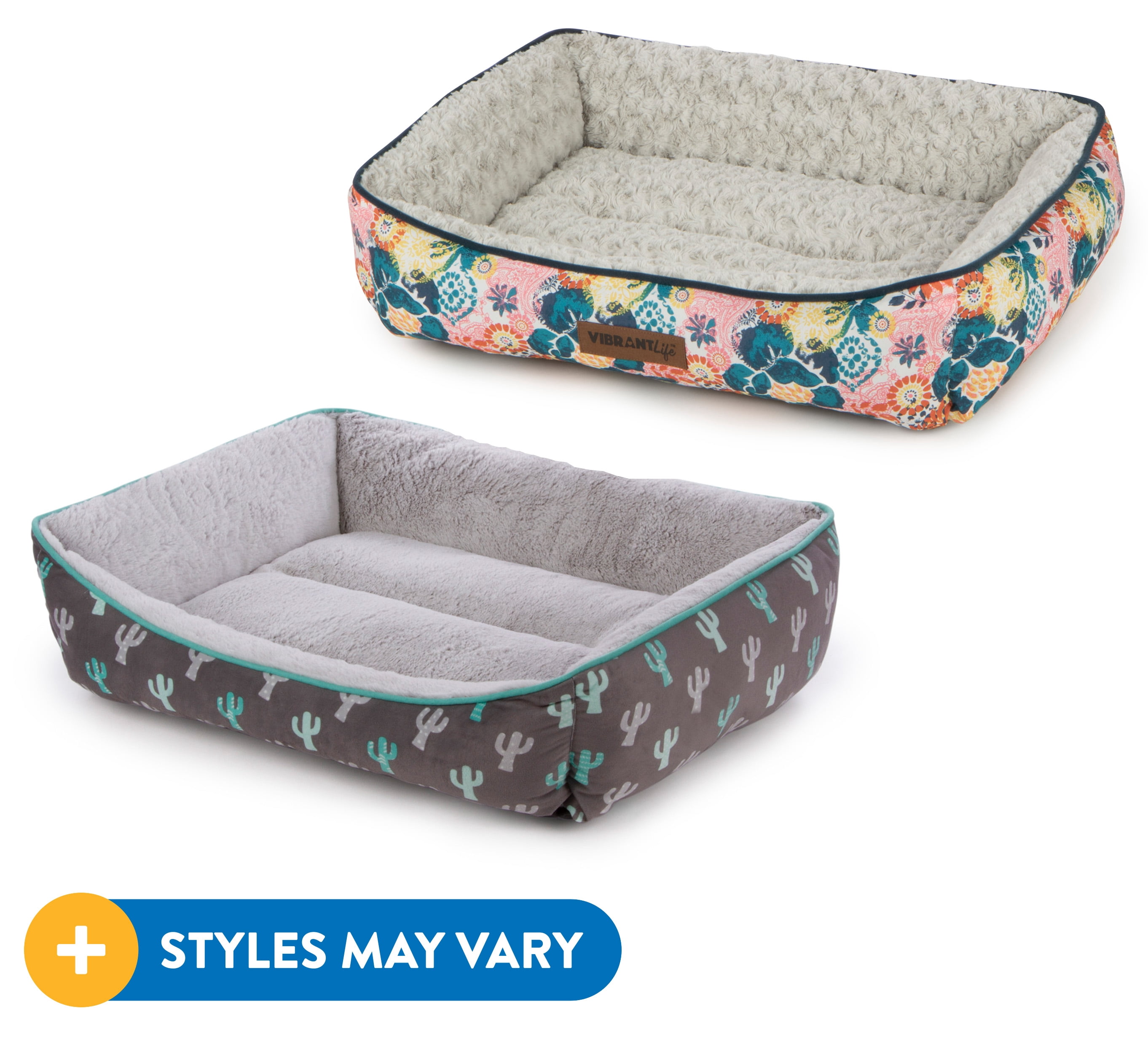Vibrant Life Luxe Cuddler Pet Dog Bed, Medium, 27x21