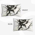 thumbnail image 2 of Sikiie Black And White Rose Print Plush Pillow Cover, Wrinkle-proof and Stain-resistant Pillow Protector without Pillow Core, Home Decoration-20"x30", 2 of 6