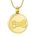 thumbnail image 2 of Circle Cremation Jewelry for Ashes for Pet Keepsake Urn Necklaces with Cat Dog Paw Print Holder Pet's Ashes Pendant Memorial Gifts for Love Ones, 2 of 6
