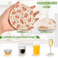 thumbnail image 3 of Haosy Set of 6 Drink Woven Coaster with Holder Heat Resistant Non-Slip Bar Coasters 4 Inches Rugby with Fire, 3 of 7