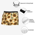thumbnail image 3 of Yiaed Autumn Sunflowers Print Men's Soft Cotton Boxer Shorts Breathable Boxers Underwear Moisture-Wicking Underwear Stretch Boxer Briefs for Man-Large, 3 of 5