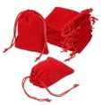 thumbnail image 1 of Uxcell 20 Pcs Bolsa de Terciopelo con Cierre de Cordón, 2.7 x 3.5 Pulgadas Bolsas de Terciopelo para Joyas, Bolsas de Regalo para Fiestas de Boda, Organizador de Almacenamiento, Rojo, 1 of 7