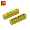 thumbnail image 3 of 52Pcs/lot Thick Bricks 1x5 Dots Block Moc Color Accessories Compatible with 3010W Brick DIY Children's Toy Assembly Part 63.Medium Tan about52pcs, 3 of 6