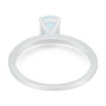 thumbnail image 4 of Solitaire Accent Oval Engagement Ring Lab Created White Opal 925 Sterling Silver Size 6, 4 of 5