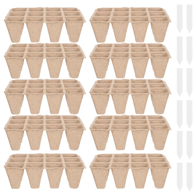 1 Conjunto Tazas de germinación 12-Celdas Papel Biodegradable Plantas Sapling Cultivo Copa HOMEMAXS 13512675-MX