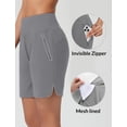 thumbnail image 2 of baleaf Women's 7'' Swim Board Shorts with Zipper Pockets High Waisted Tummy Control Long Beach Swimming Shorts UPF 50+ Quick Dry Modest Swimsuits Bottoms Dark Gary M, 2 of 7