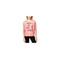 thumbnail image 1 of Rampage Womens Coffee Spirit Sweatshirt, Pink, Juniors, Small, 1 of 1