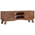 thumbnail image 1 of vidaXL TV Cabinet and TV Stand 110x30x40 cm Rough Mango Wood, 1 of 5