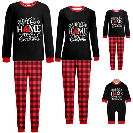 

Matching Family Christmas Pajamas Merry Christmas Printed Sizes Baby-Kids-Adult-Pet 2 Pieces Top and Pants Bodysuits Unisex Pajamas Sets