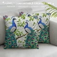 thumbnail image 3 of GOSMITH Satin Pillowcase for Hair and Skin Tropical Valentine Animal Peacock Palm Slip Cooling Throw Pillow Cover Bedside Cases with Envelope Closure, 3 of 5