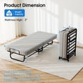 thumbnail image 2 of DRNANLIT Rollaway Bed Folding Bed with 6cm Foam Mattress for Adults & Guest with Sturdy Metal Frame, 2 of 10