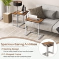 thumbnail image 5 of Giantex Classical Nesting End Table, 3pcs Stacking Coffee Table, Living Room Night Table with Metal Frame, Space Saving, Easy Assembly, Accent Furniture, Rustic Brown, 5 of 6