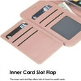 thumbnail image 6 of Entronix Wallet Case for Apple iPhone 16 Pro,[6 Card Slots] PU Leather Credit Holder Folio Flip Kickstand Lanyard Phone Cover, Rose Gold, 6 of 6