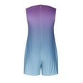 thumbnail image 7 of Alkepwun Short Rompers for Women Summer Ombre Casual Loose Wide Leg Tank Jumpsuit with Pockets Gradient Print Comfort Breathable Beach Vacation Overalls, 7 of 7