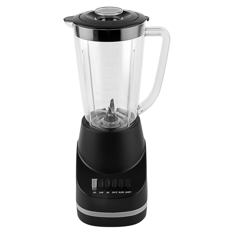 Mainstays 6 Speed Blender with 48 Ounce Jar - Black - 1.5 L