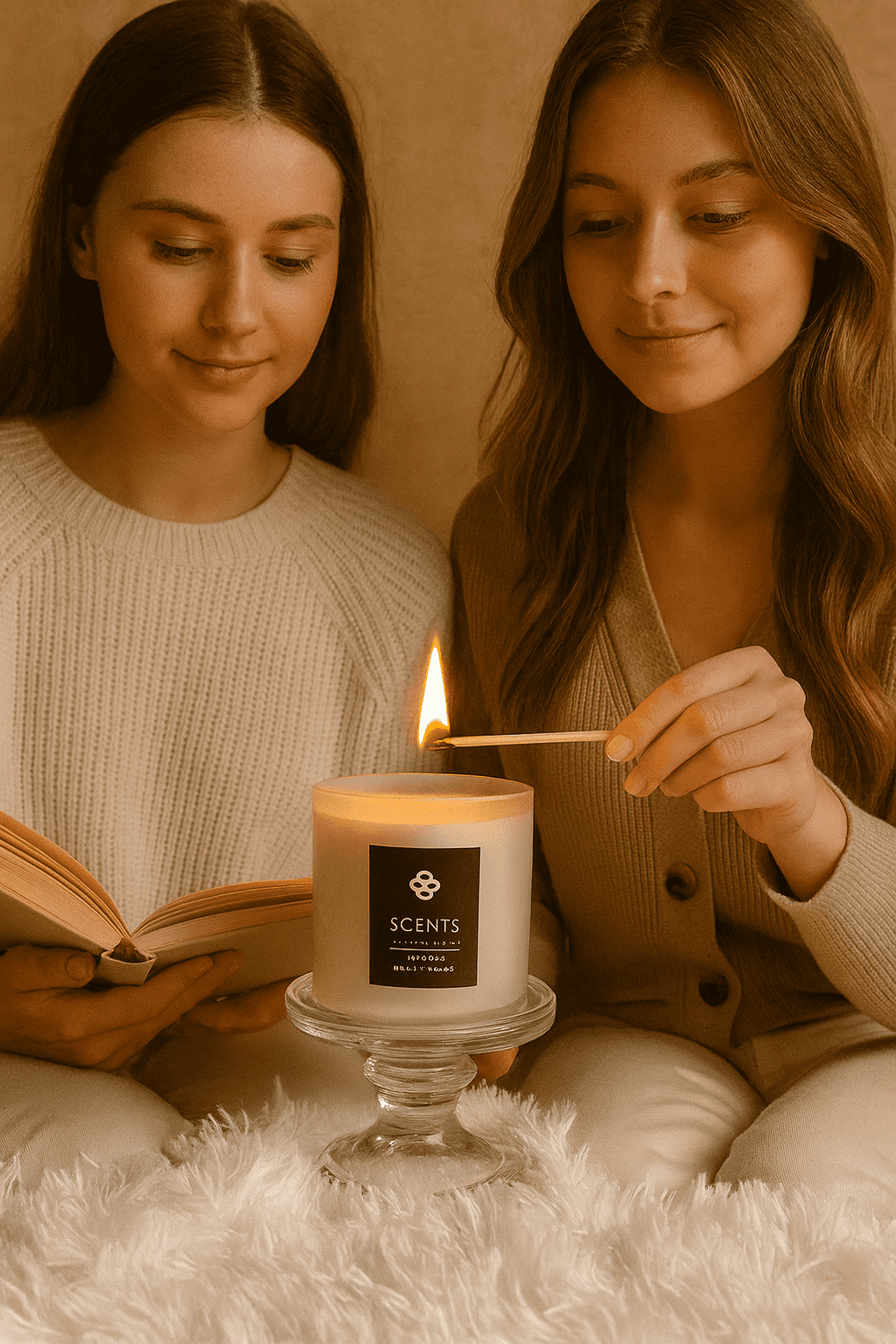 Scentsbycokes Sage Scented Jar Candles with 40 Hours Burn Time, Soy Wax, Non Toxic