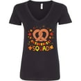 thumbnail image 3 of Inktastic Oktoberfest Squad Fall Leaves Pretzel Women's V-Neck T-Shirt, 3 of 5