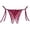 Burgundy, variant on Women's Open Crotch G String Thong Lace Low Rise Side Adjustable Tie Thong Breathable Underwear Everyday Wear Green