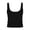 A-Black295, variant on Yuanlong Women's Tank Top U Neck Solid Color Cropped Tanks With Built In Bra Slim Fit Minimalist Versatile Basic Layering Top