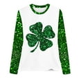 thumbnail image 4 of St Patricks Day Shirts Women, Long Sleeve Blouse, Crew Neck Shirt Tops Fashionable Womens St Patrick's Day Printed Round Neck Pullover Blouses Long Sleeved Casual Tops, 4 of 4