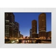thumbnail image 3 of Larry Malvin 4x24 White Modern Wood Framed Wall Art Titled - Chicago River Dusk I, 3 of 5