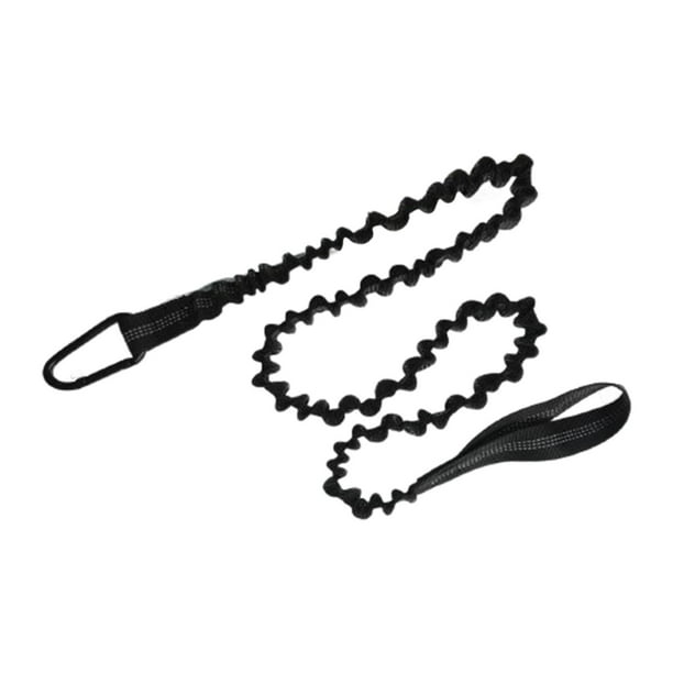 Arnés de herramientas de amarre ajustable para caña de pescar, andamio y kayak Negro