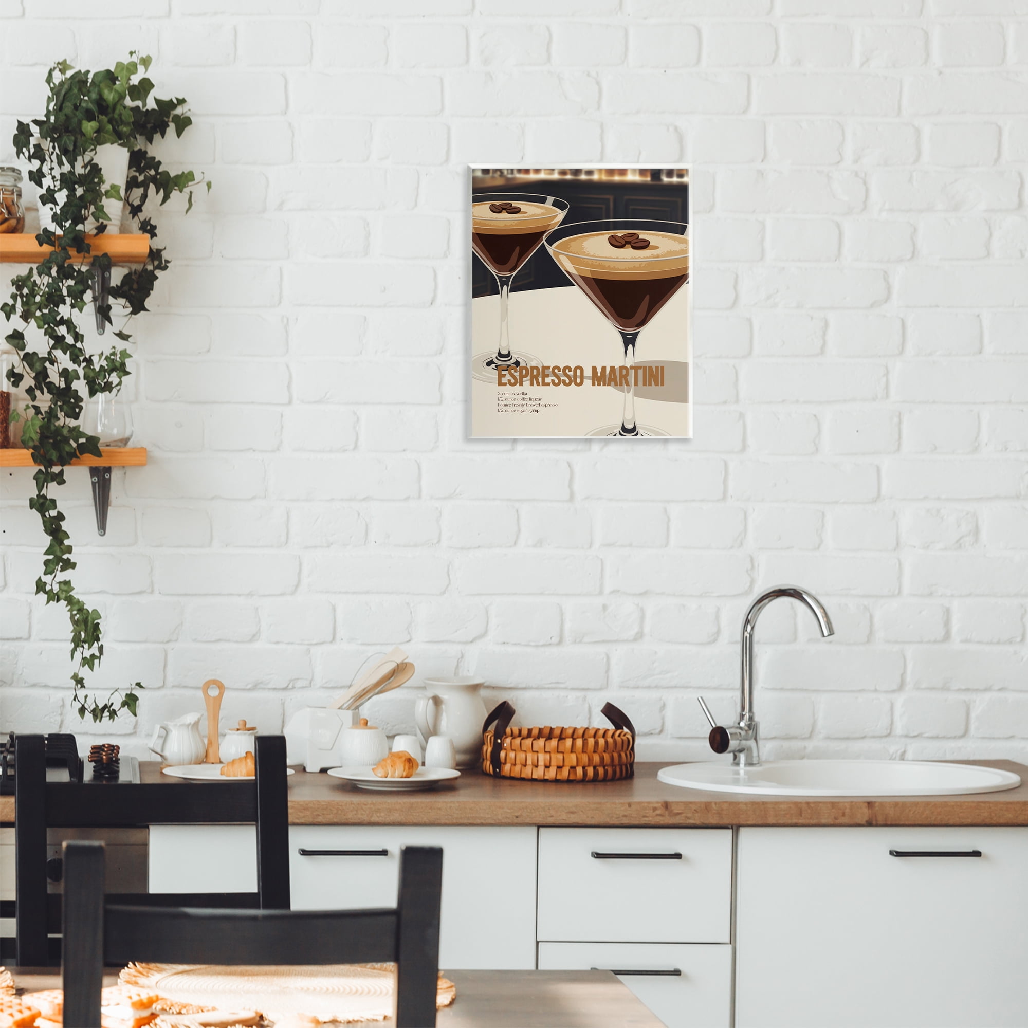 Stupell Industries Sleek Modern Espresso Martini Wall Plaque Art, design by Andreas Magnusson