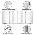 thumbnail image 5 of Smart FENDEE 33" Tall Foldable Bamboo Freestanding Pet Gate with Dog Gate and Support Feet, Expands to 74" Wide, 5 of 8