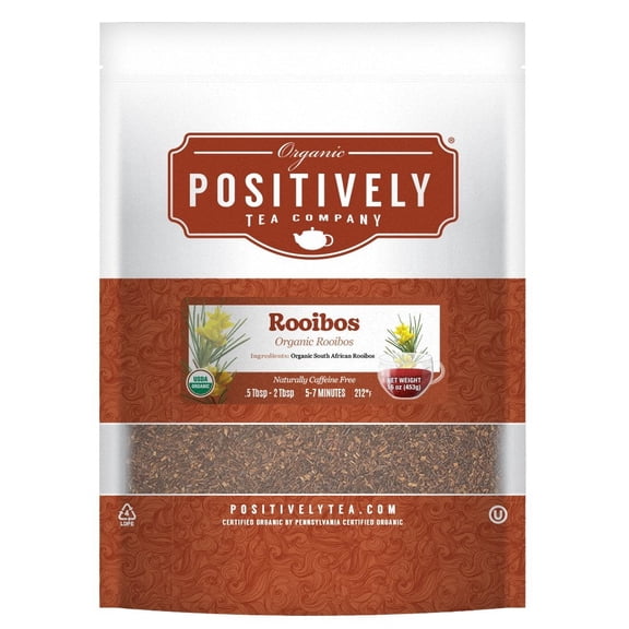 Positively Tea's Organic South African Rooibos Tea, Loose Leaf, 1 Pound Bag