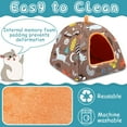 thumbnail image 4 of 2 Pack Guinea Pig Bed, Guinea Pig Hideout Washable Small Animal House Cage Accessories for Dwarf Rabbits Chinchillas Hamsters Hedgehogs Ferrets Bearded Dragons and Rats, 4 of 7