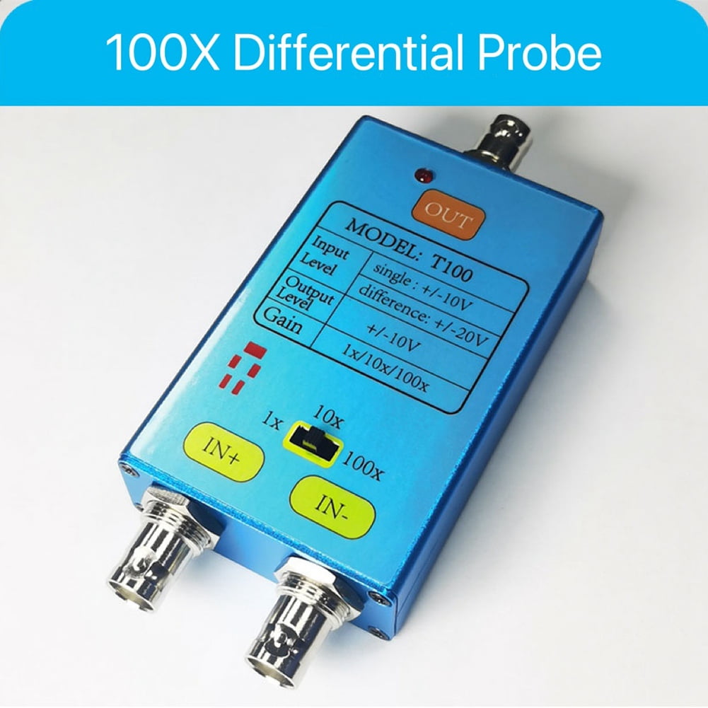 10M Bandwidth Oscilloscope Differential Probe Gain Split Probe Signal Amplifier for Weak
