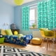 thumbnail image 2 of Cartoon Alien Print Curtain for Kids Room - Thermal Insulated Curtains Noise Reducing Window Draps for Boys and Girls Bedroom, 52 x 63 Inch, Green, Set of 2 Panels, 2 of 8