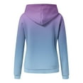 thumbnail image 3 of Jsaierl Womens Hoodies Oversized Gradient Print Hooded Sweatshirts Holiday Sweaters Workout Long Sleeve Top Hoodie, 3 of 4