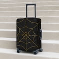 thumbnail image 2 of Lsque Golden Spider Web Printed Luggage Cover, Travel Luggage Protector,Scratch and Dirt Resistant, Fits 18-32 Inch Luggage - Large, 2 of 9