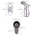 thumbnail image 3 of Irfora Conjunto de ceniceros, Hombres Cutter de acero inoxidable y piezas, y set 3 piezas y cuádruple y, 3 of 8