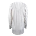 thumbnail image 5 of UTTOASFAY Women's Knit Cardigans Loose Slouchy Oversized Wrap Chunky Pocket Sweaters Coat White 4(S), 5 of 7