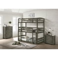 thumbnail image 2 of Pemberly Row Traditional Wood Triple Twin Bunk in Gray Wire Brushed, 2 of 10