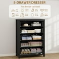 thumbnail image 5 of 4-Drawer Dresser, 37" Tall Clothing Storage Cabinet for Bedroom, Living Room & Hallway, 5 of 7